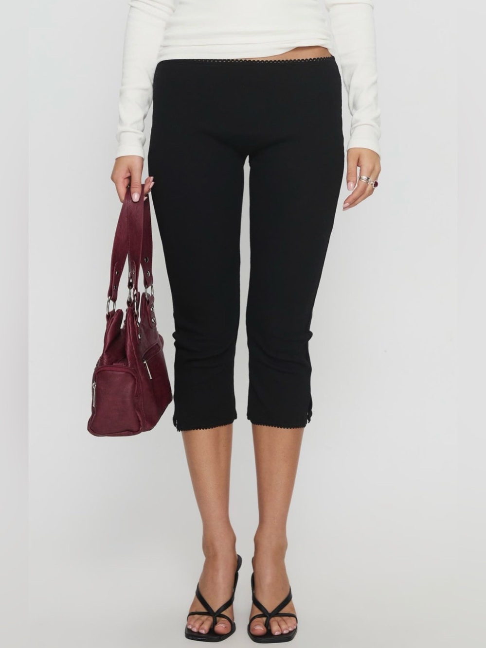 Princess Polly Baseline Rib Capri Pants